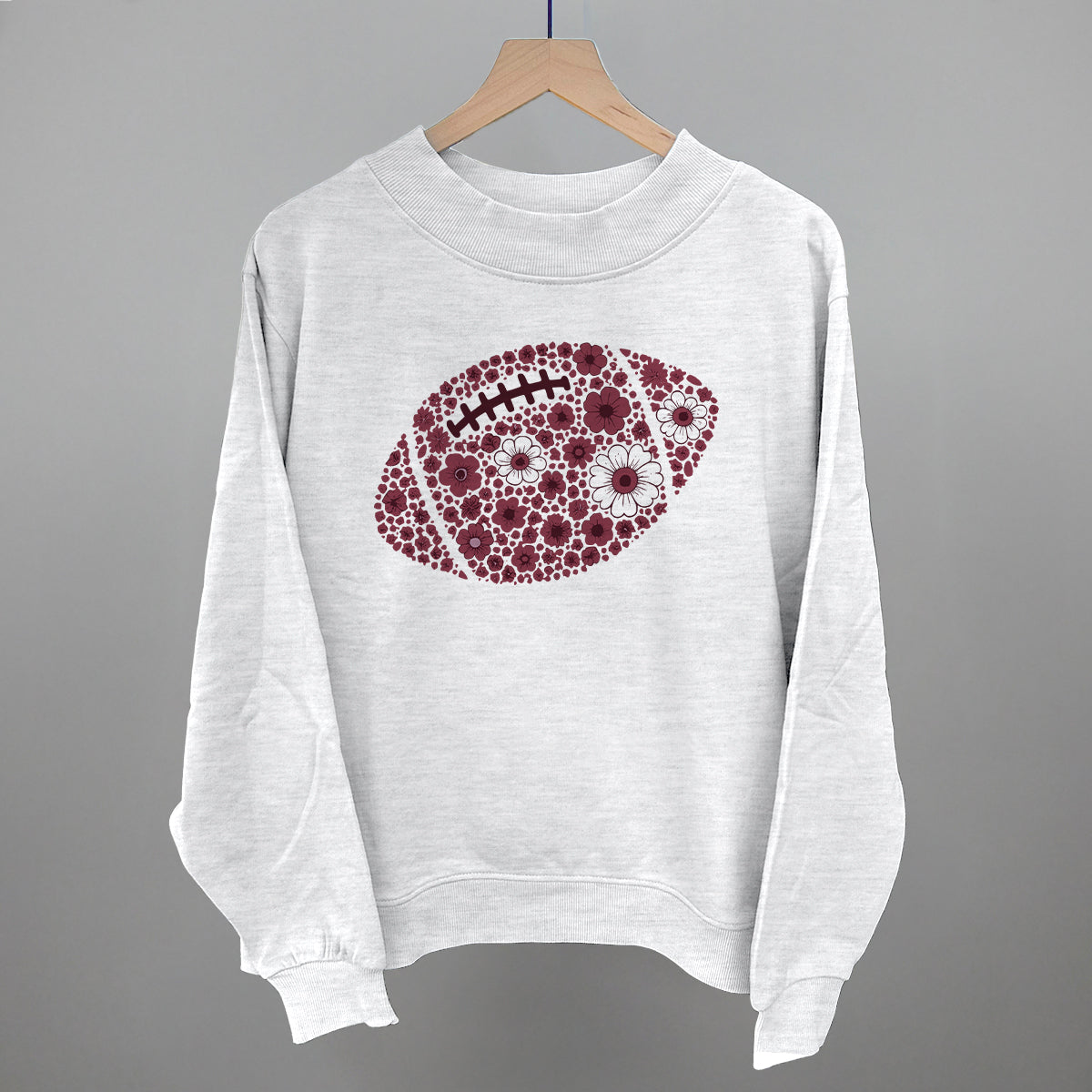 Floral Football Maroon