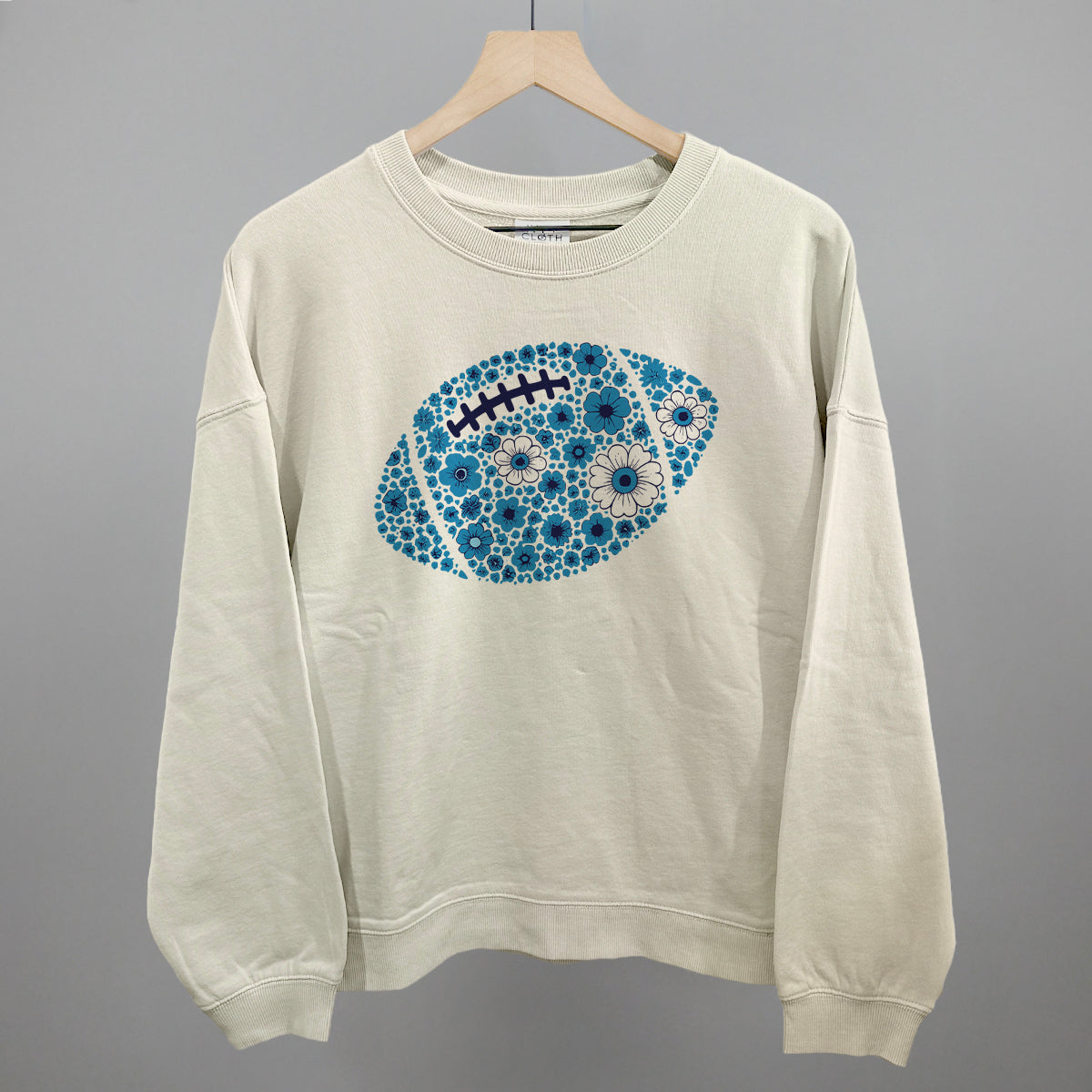 Floral Football Blue