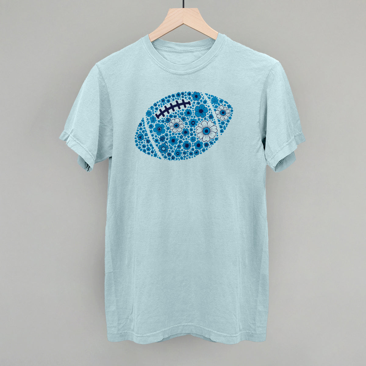Floral Football Blue