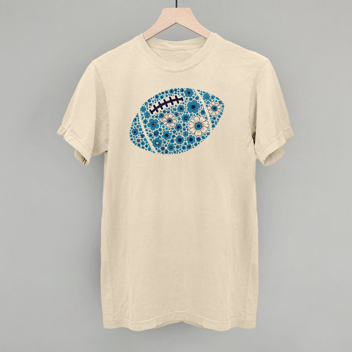Floral Football Blue