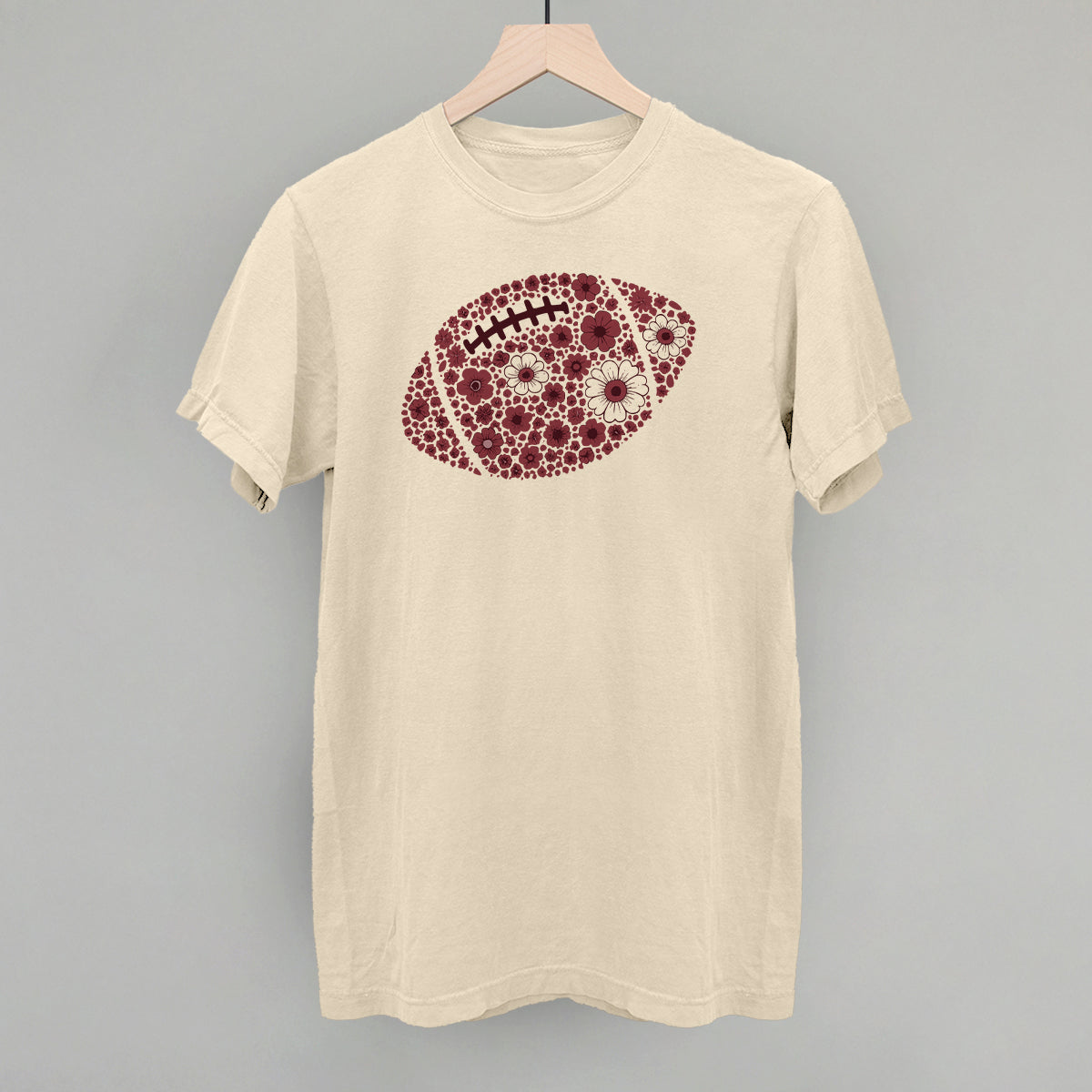 Floral Football Maroon