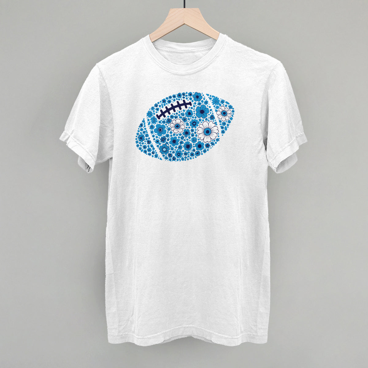 Floral Football Blue
