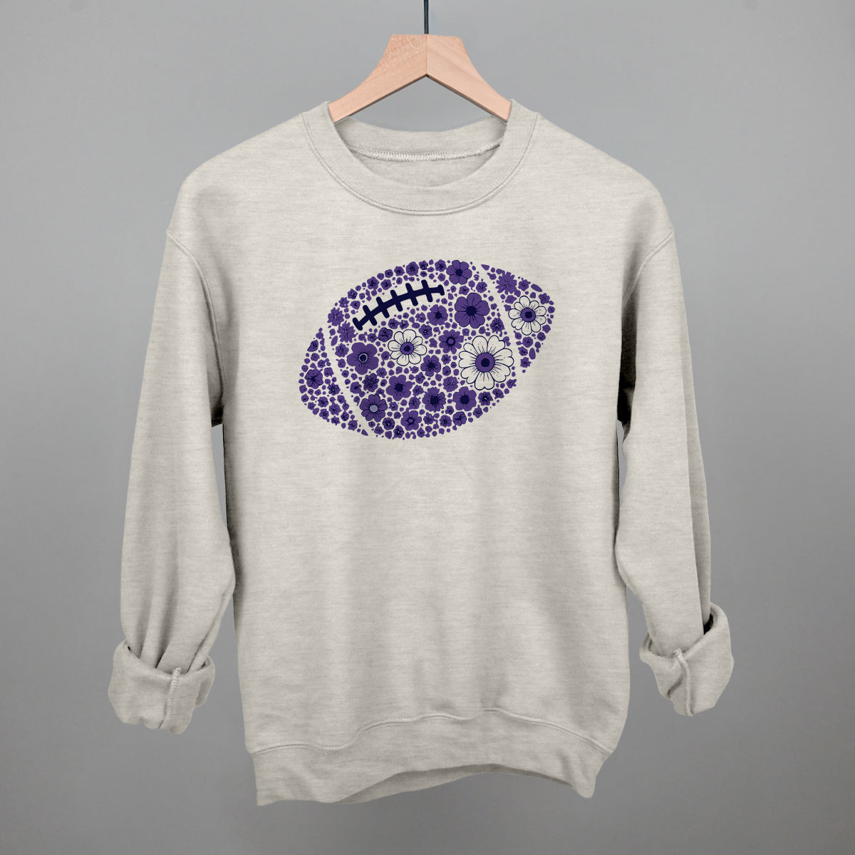 Floral Football Purple
