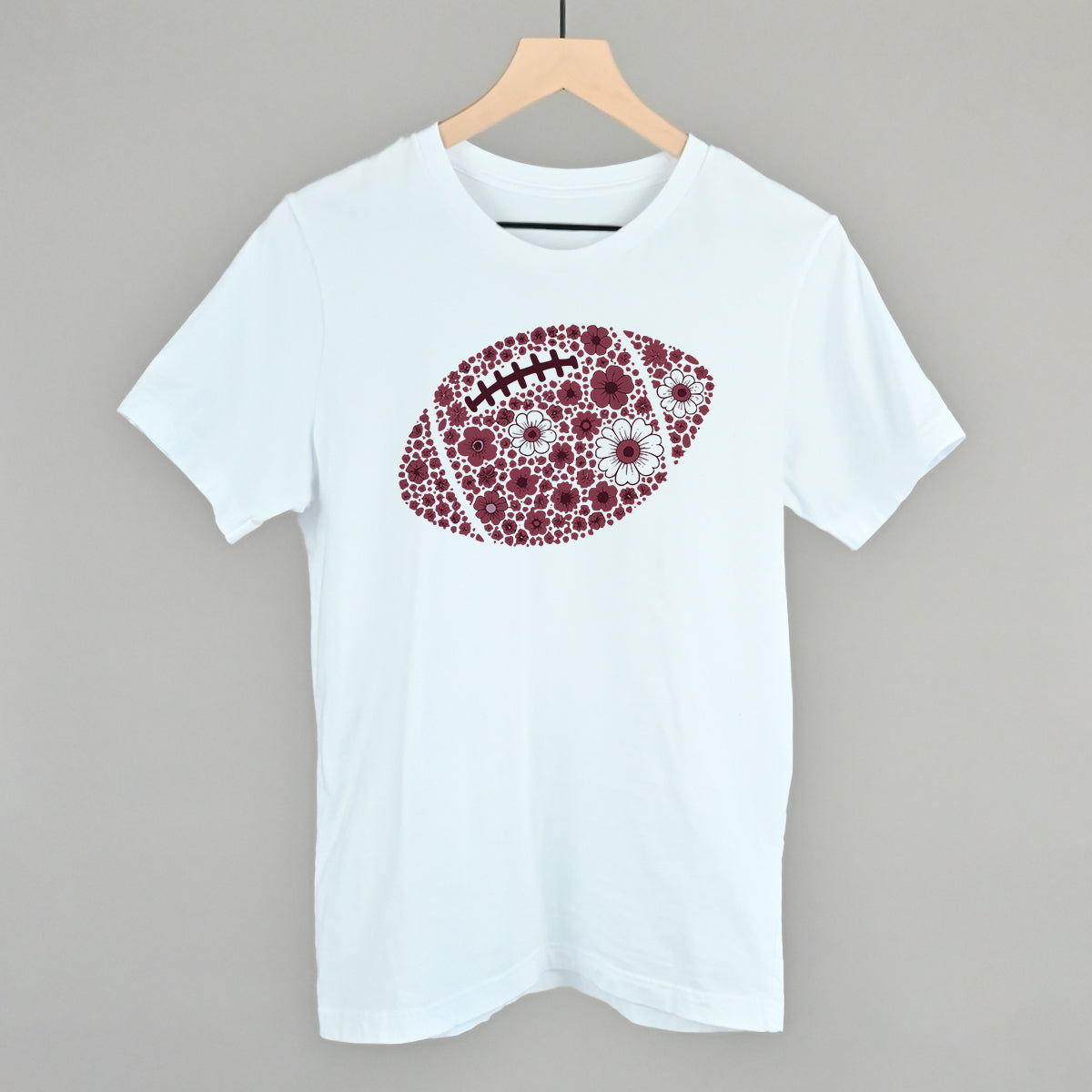 Floral Football Maroon