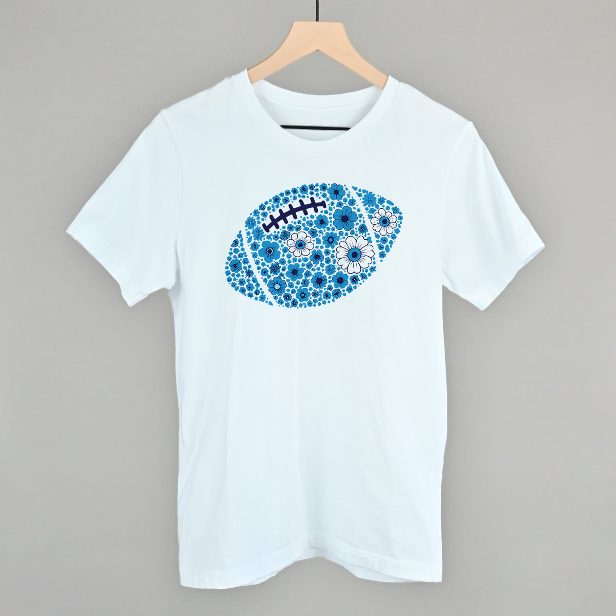 Floral Football Blue