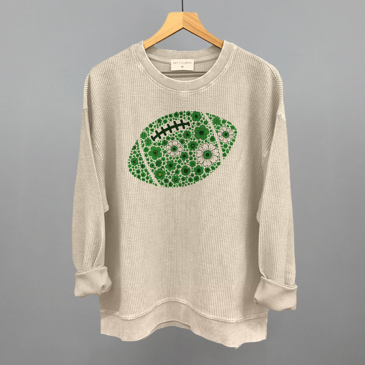 Floral Football Green