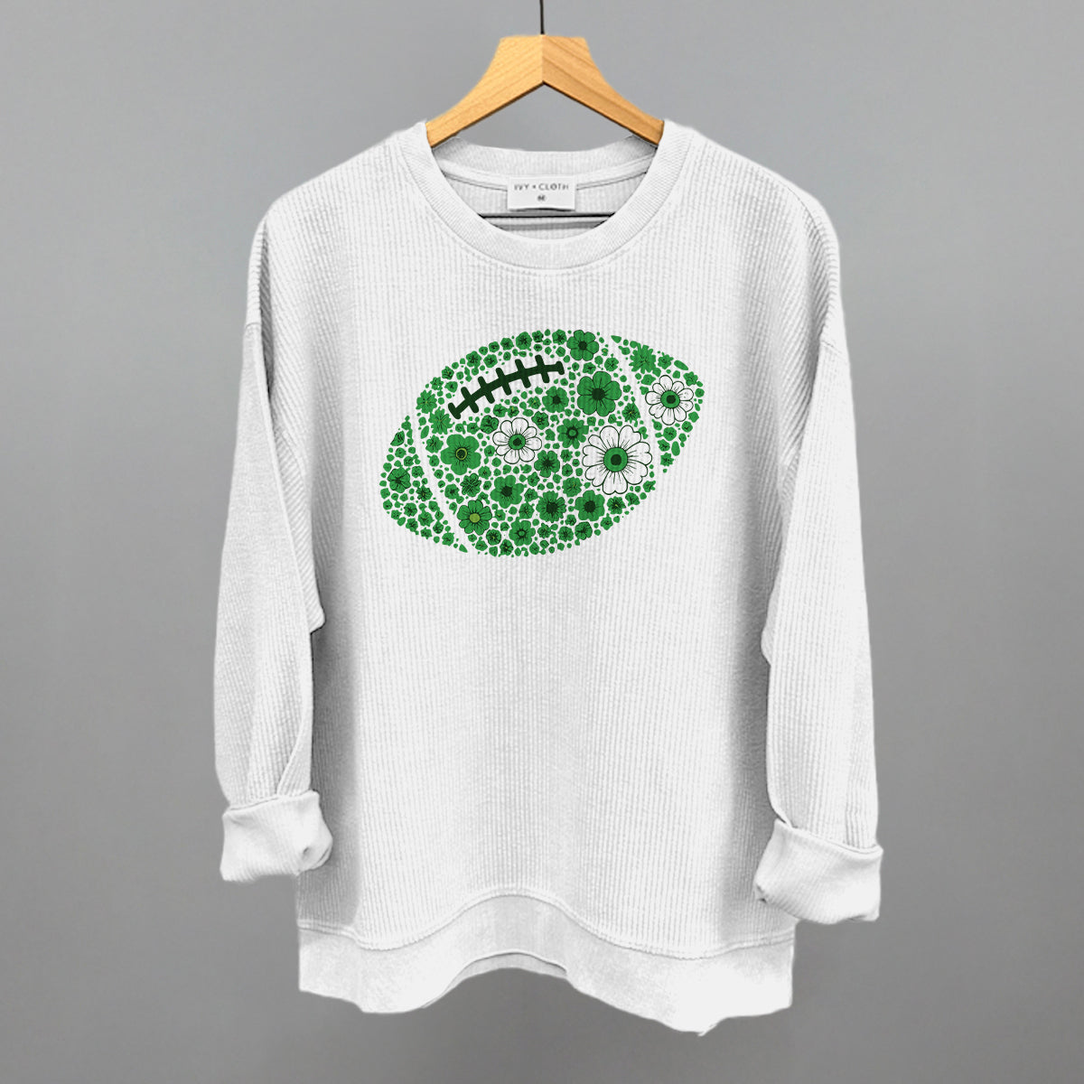Floral Football Green