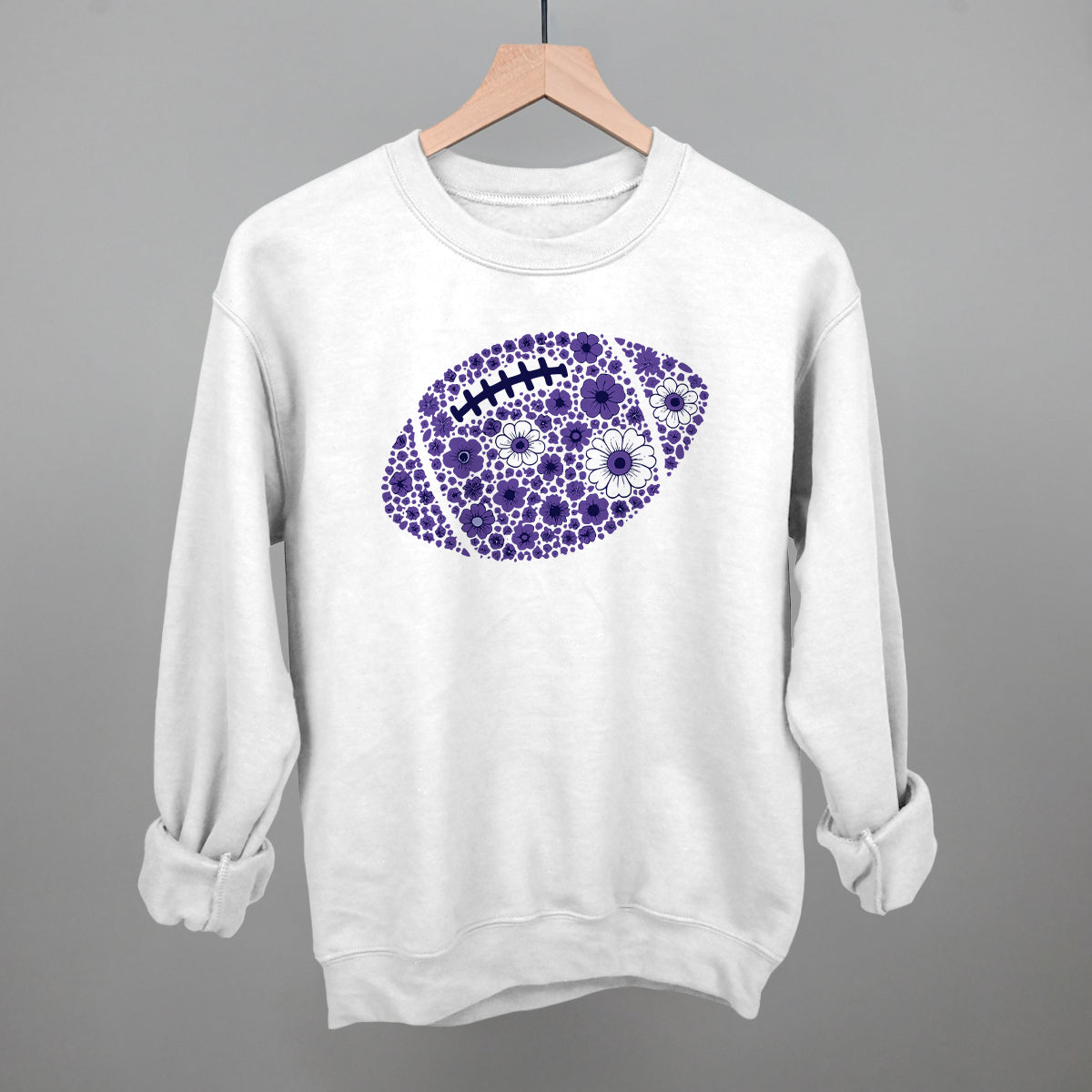 Floral Football Purple