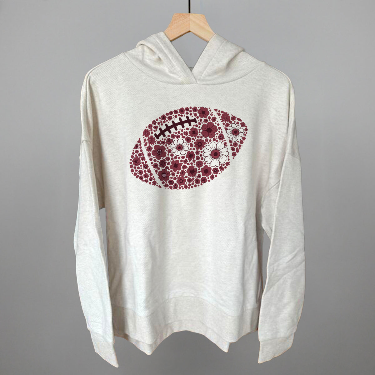 Floral Football Maroon