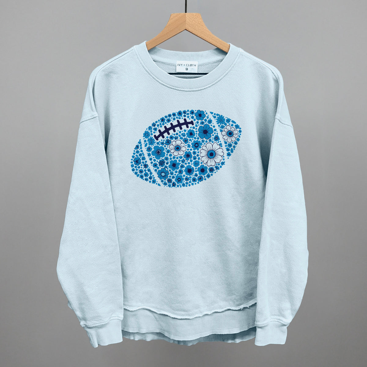 Floral Football Blue