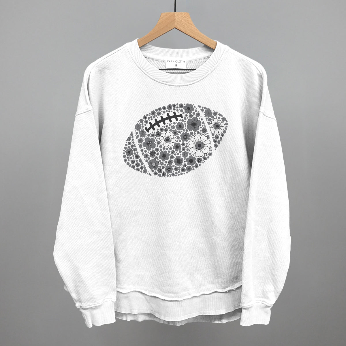 Floral Football Grey