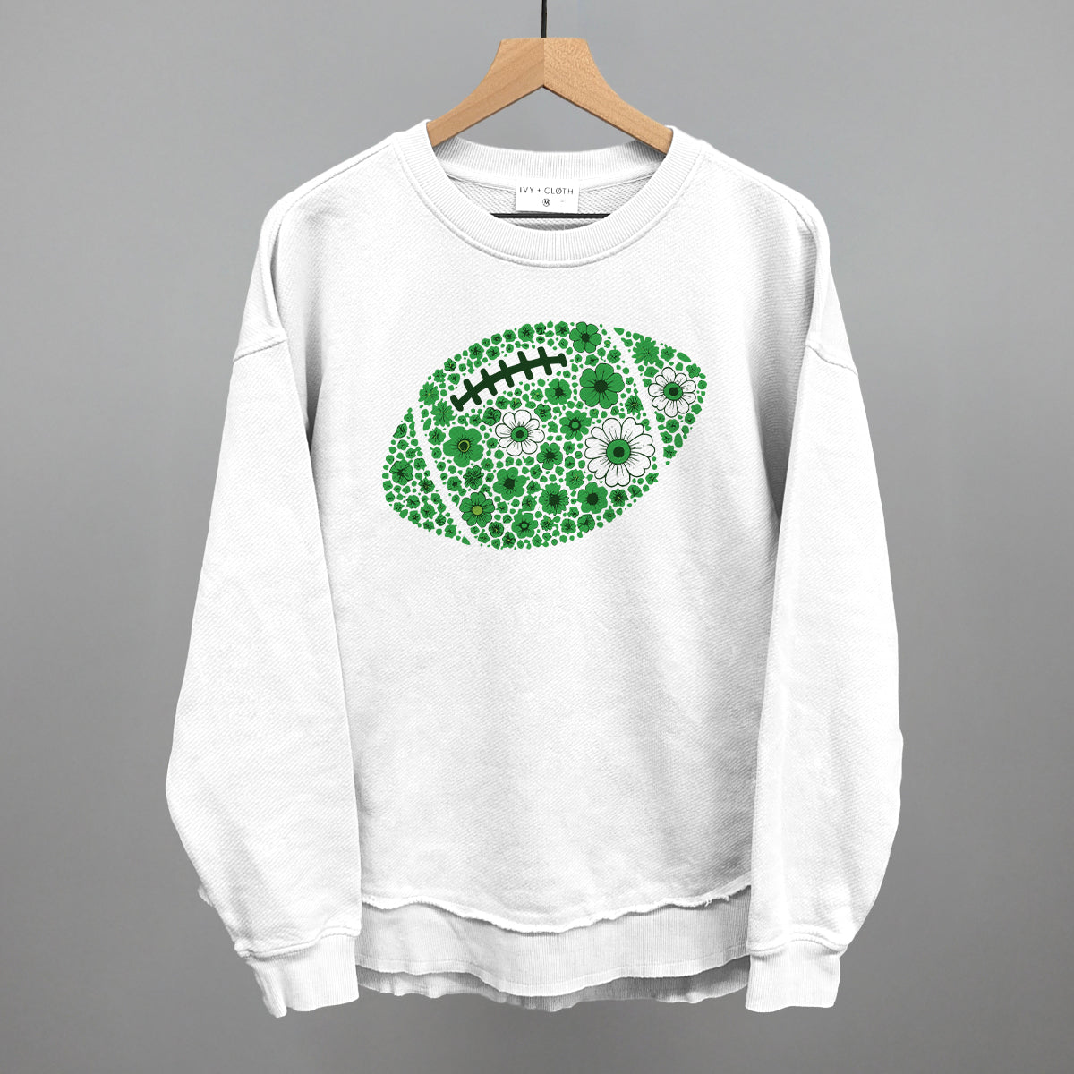 Floral Football Green