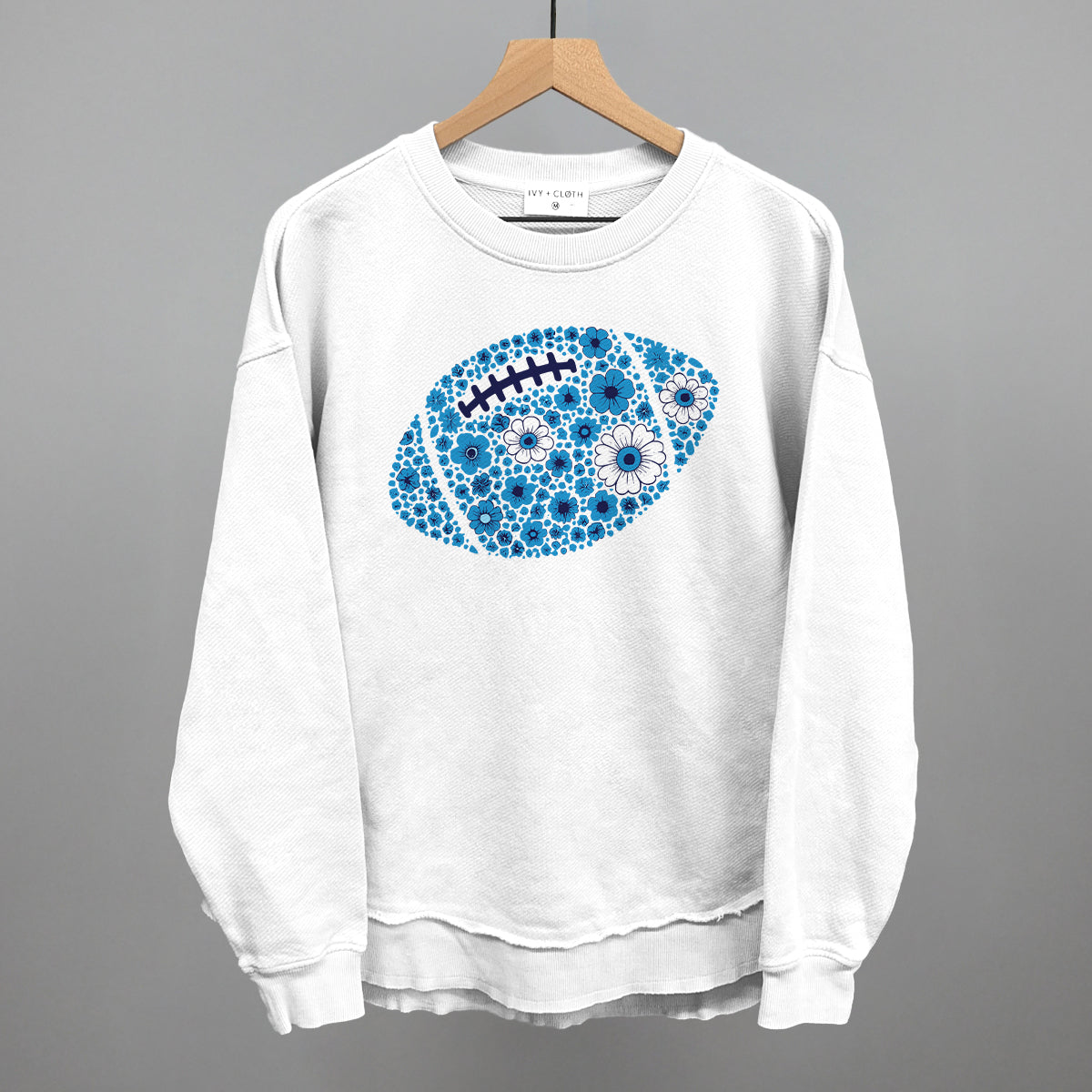Floral Football Blue