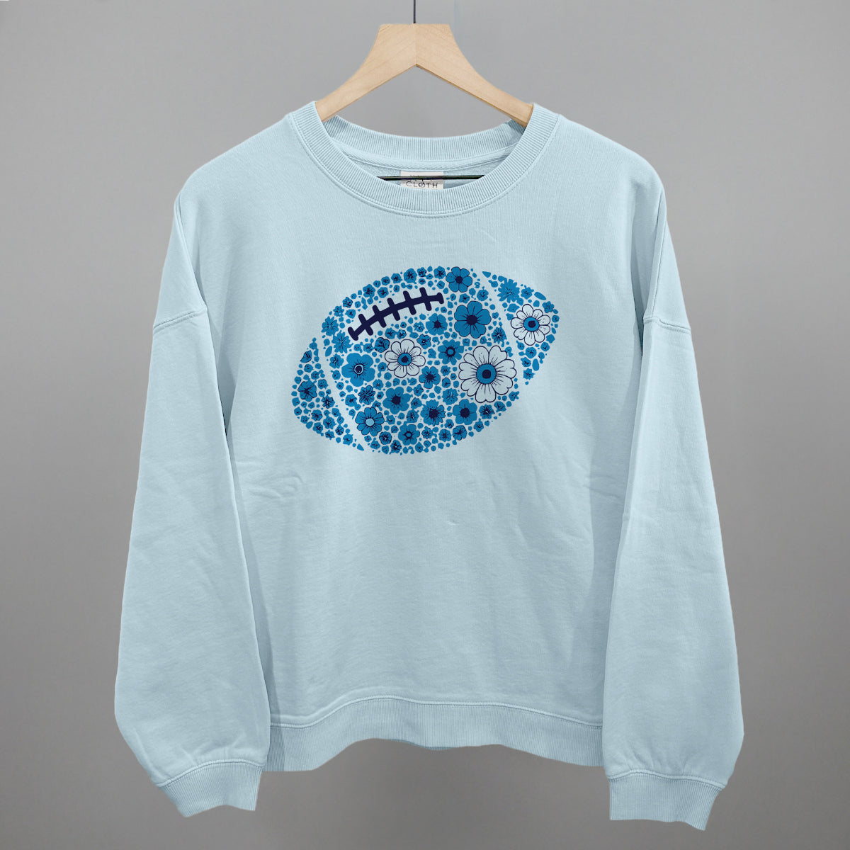 Floral Football Blue