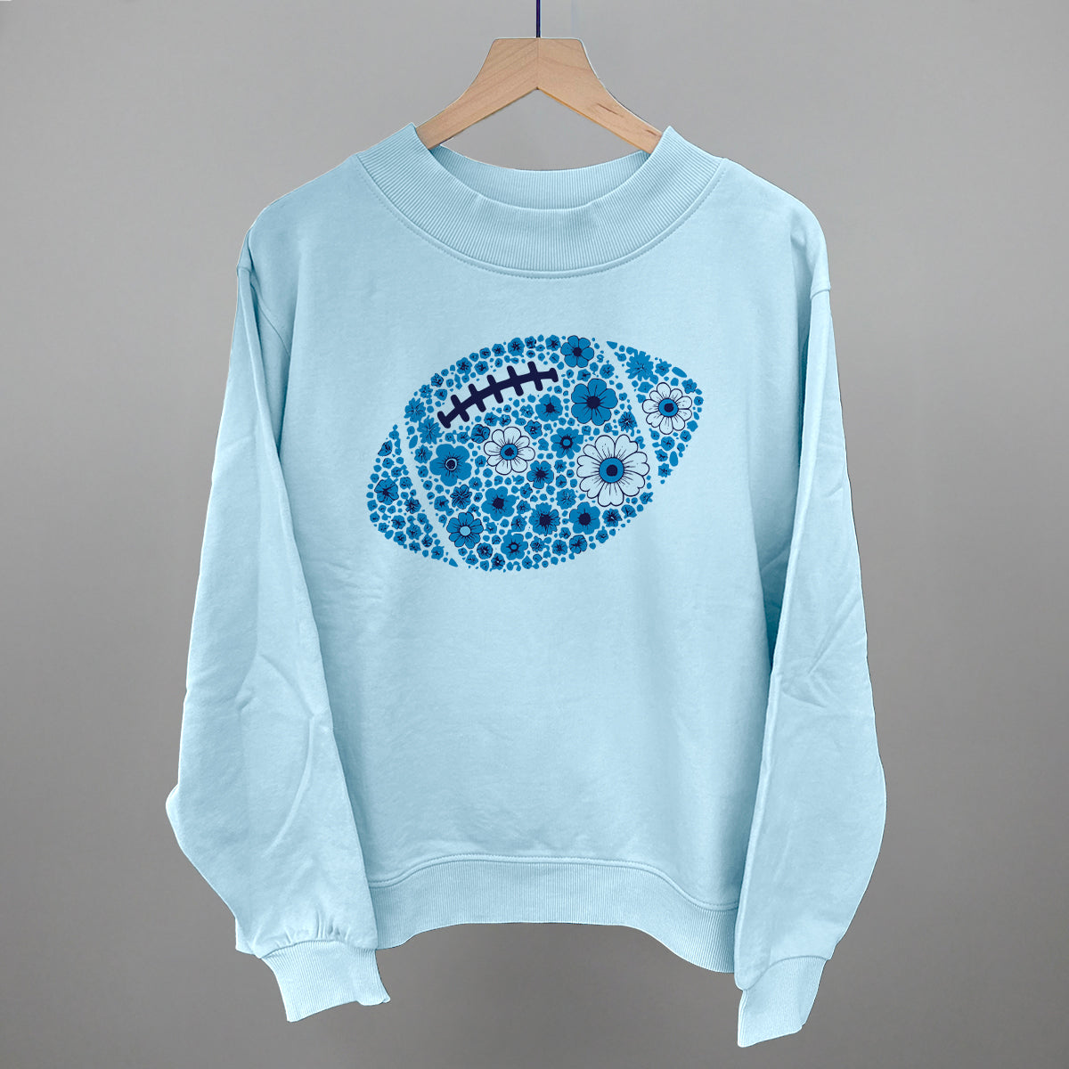 Floral Football Blue
